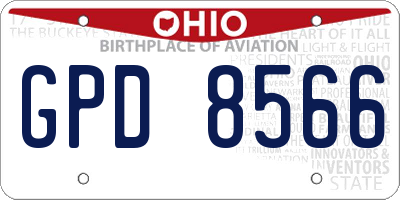OH license plate GPD8566