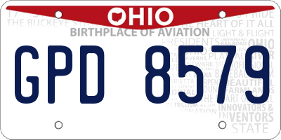 OH license plate GPD8579