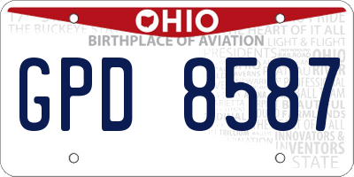 OH license plate GPD8587