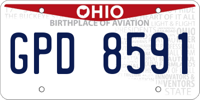 OH license plate GPD8591