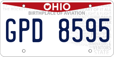 OH license plate GPD8595