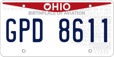 OH license plate GPD8611