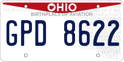 OH license plate GPD8622