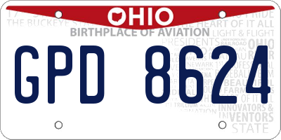 OH license plate GPD8624