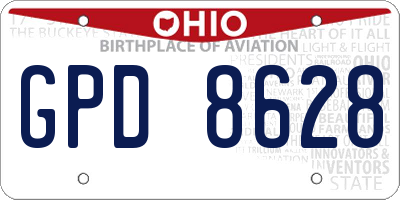 OH license plate GPD8628