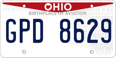 OH license plate GPD8629