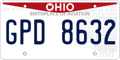 OH license plate GPD8632