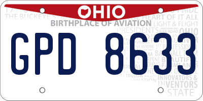 OH license plate GPD8633