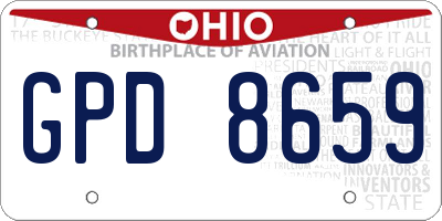 OH license plate GPD8659