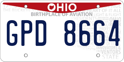 OH license plate GPD8664