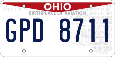 OH license plate GPD8711
