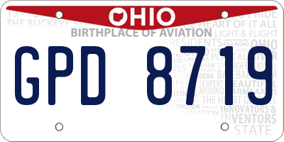 OH license plate GPD8719