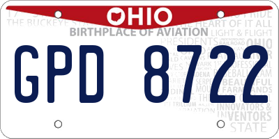 OH license plate GPD8722