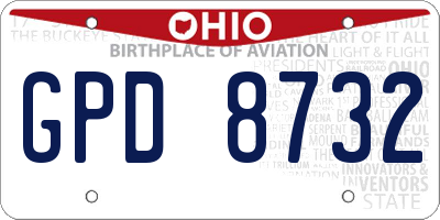 OH license plate GPD8732