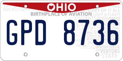 OH license plate GPD8736