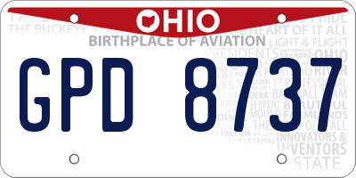 OH license plate GPD8737