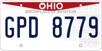 OH license plate GPD8779