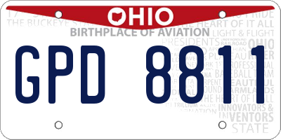 OH license plate GPD8811