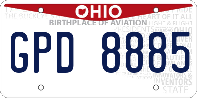 OH license plate GPD8885