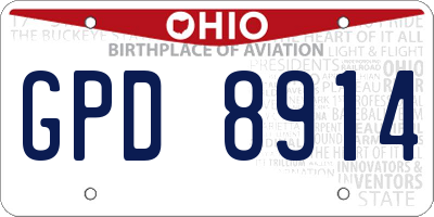 OH license plate GPD8914
