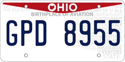 OH license plate GPD8955