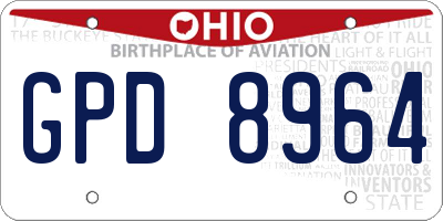 OH license plate GPD8964