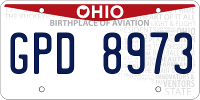 OH license plate GPD8973