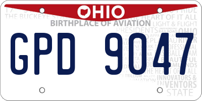 OH license plate GPD9047
