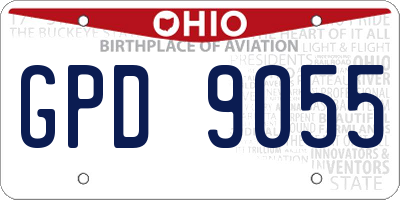 OH license plate GPD9055