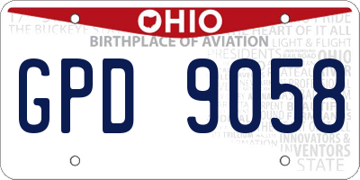 OH license plate GPD9058