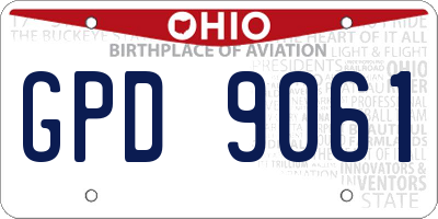 OH license plate GPD9061