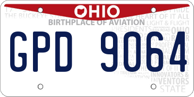 OH license plate GPD9064