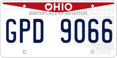 OH license plate GPD9066