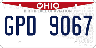 OH license plate GPD9067