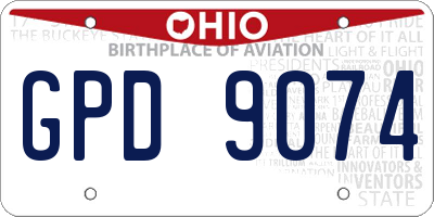 OH license plate GPD9074