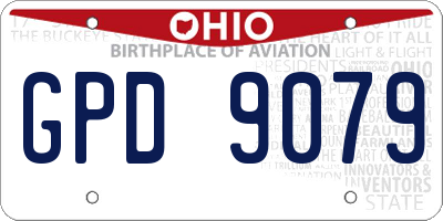 OH license plate GPD9079