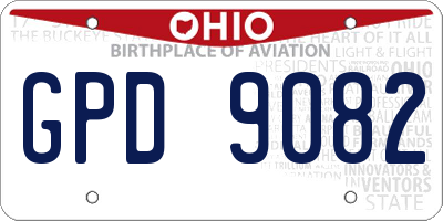 OH license plate GPD9082