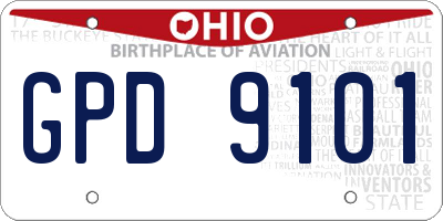 OH license plate GPD9101