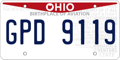 OH license plate GPD9119