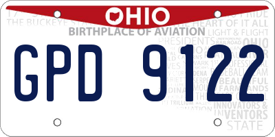 OH license plate GPD9122