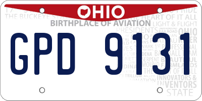 OH license plate GPD9131