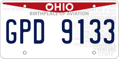 OH license plate GPD9133