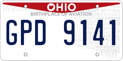 OH license plate GPD9141