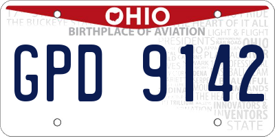 OH license plate GPD9142