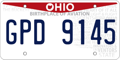 OH license plate GPD9145
