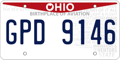 OH license plate GPD9146