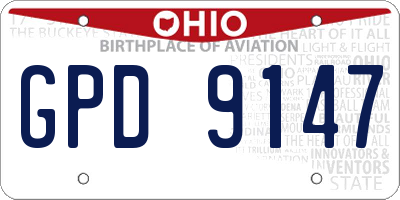 OH license plate GPD9147