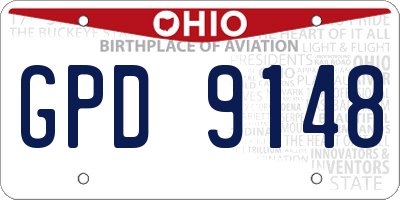 OH license plate GPD9148