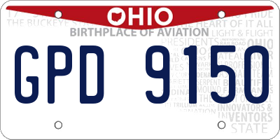 OH license plate GPD9150
