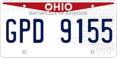 OH license plate GPD9155